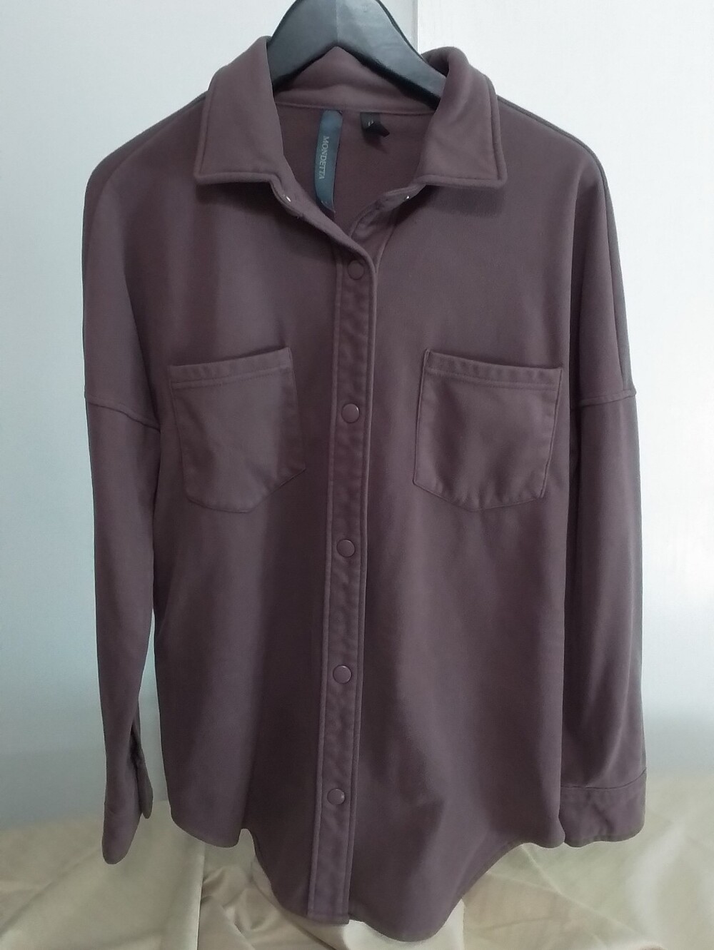 Mondetta Men's Button-Up Shirt Jacket in Plum
